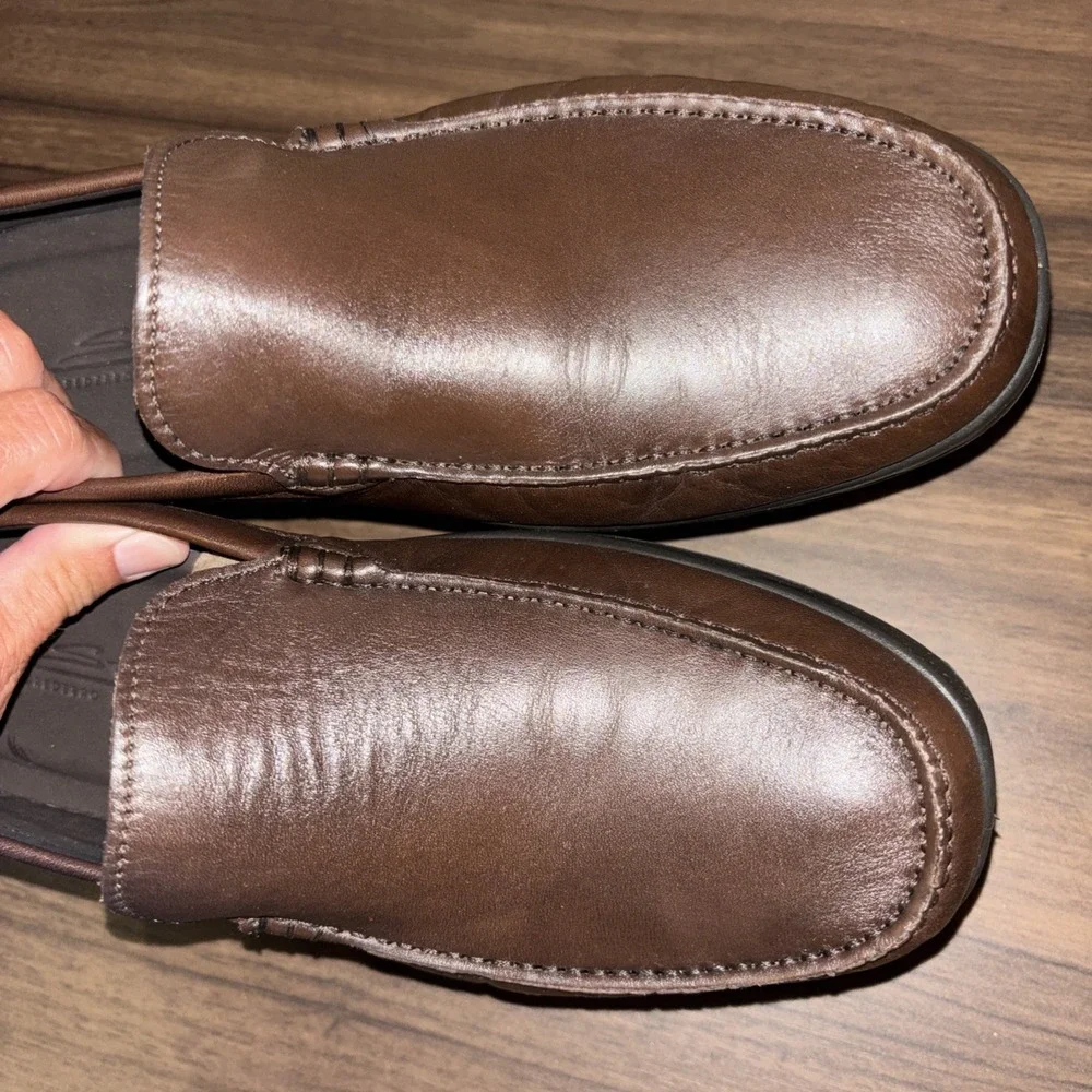 New ECCO S Lite Men's 9 9.5 EU 43 Moc Brown Leather Loafer Moccasin Shoes $180